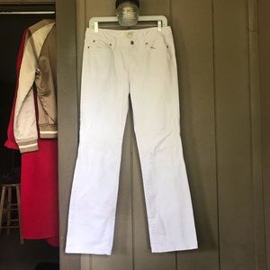 Ann Taylor LOFT White Boot Cut Jeans